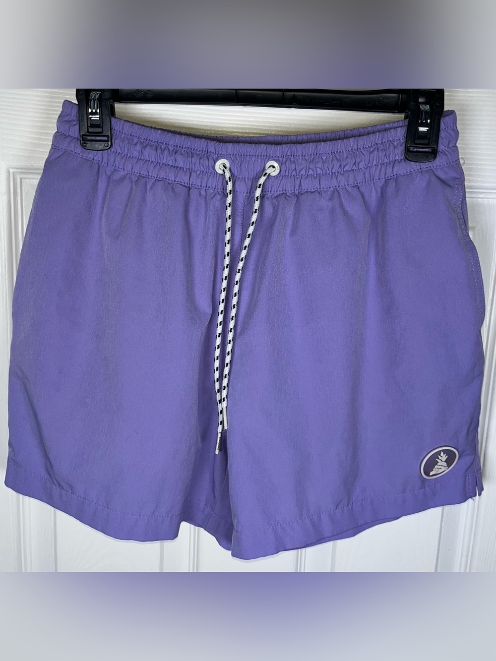 Men’s Chubbies Lavender Purple Drawstring Swim Trunks Small 5.5 Lined Shorts